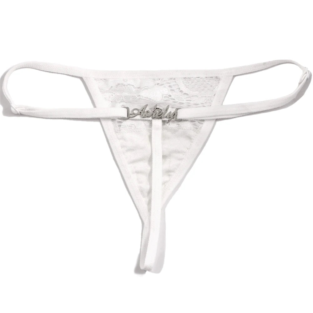 Sexy Lace Custom Name T-Back Thong
