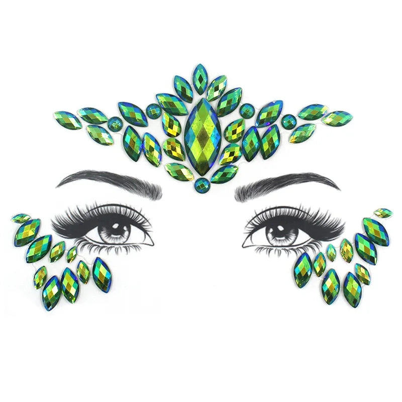 Rhinestone Face Stickers For Festivals Parties Stick On