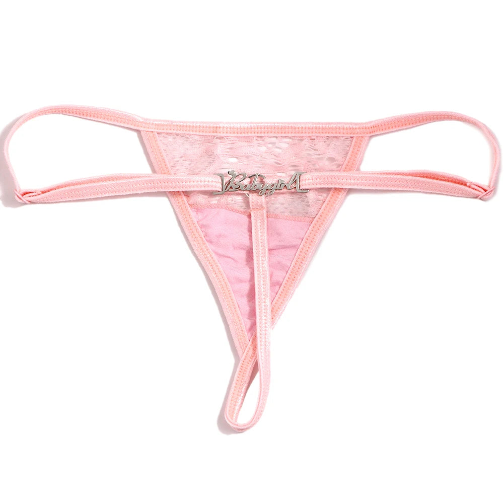 Sexy Lace Custom Name T-Back Thong