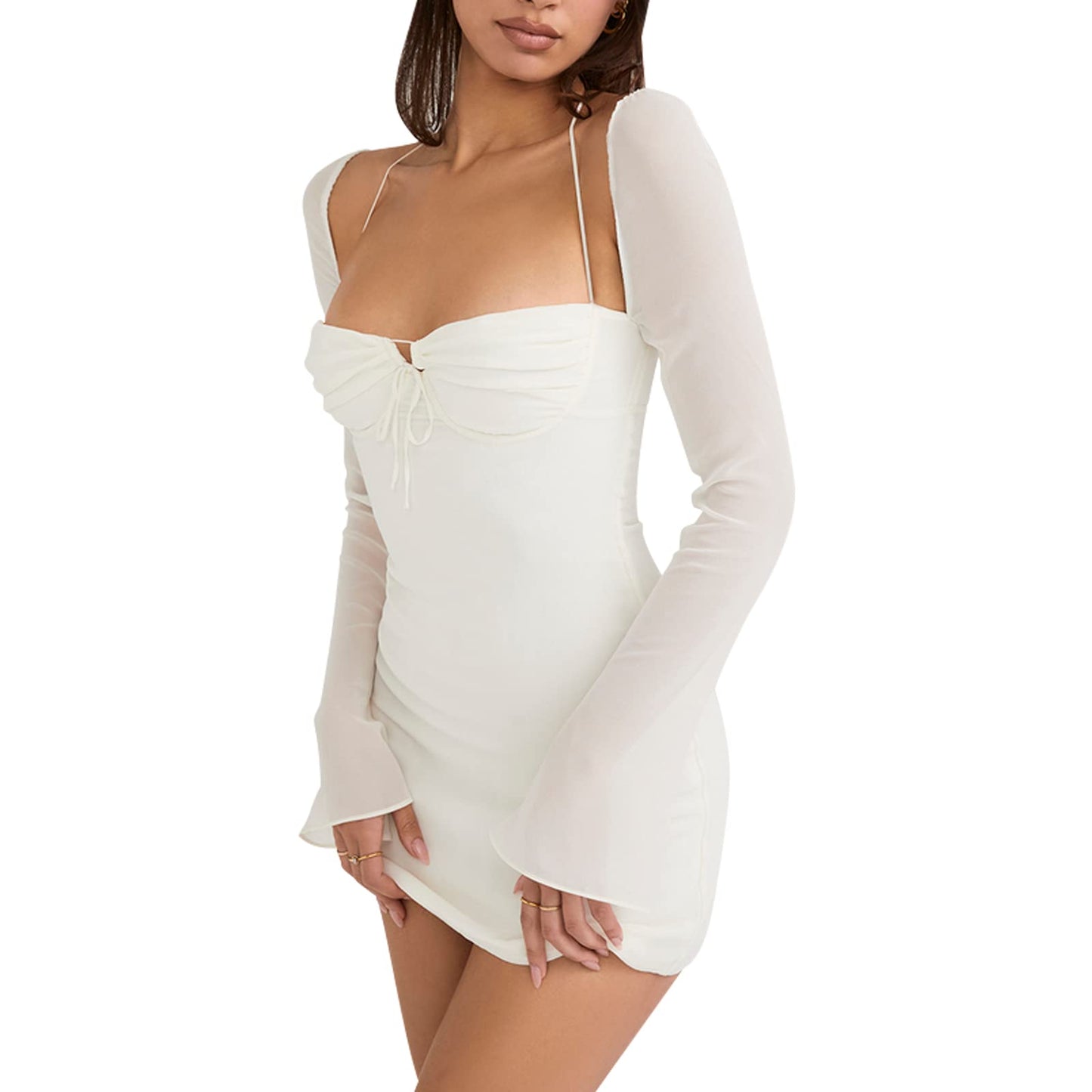 Bodycon Dress Puff Sleeve Dress