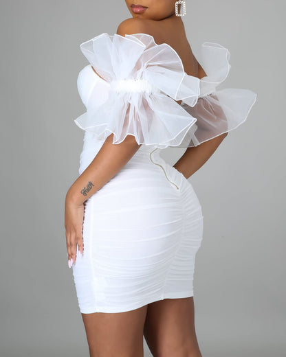 Bodycon Dress Puff Sleeve Dress