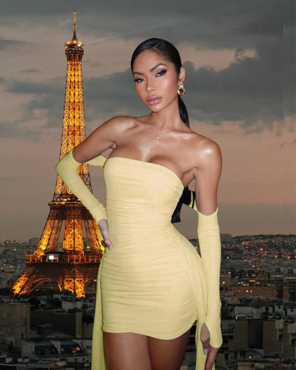 Strapless Bandage Tube Top Mini Dress