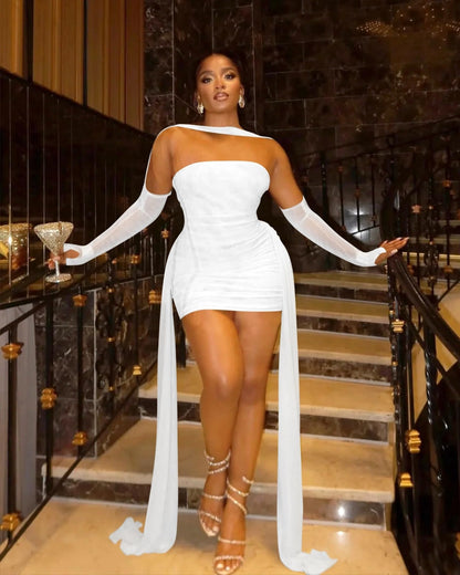 Strapless Bandage Tube Top Mini Dress
