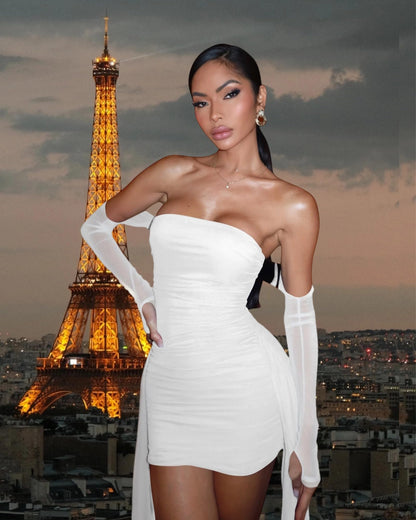 Strapless Bandage Tube Top Mini Dress