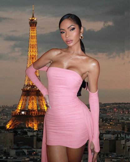 Strapless Bandage Tube Top Mini Dress