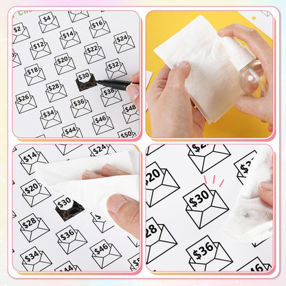 Jetec 20 Sheets Money Saving Challenge Binder Trackers