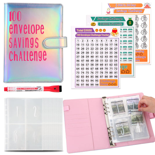 Money Saving Challenge Binder - 100 envelopes
