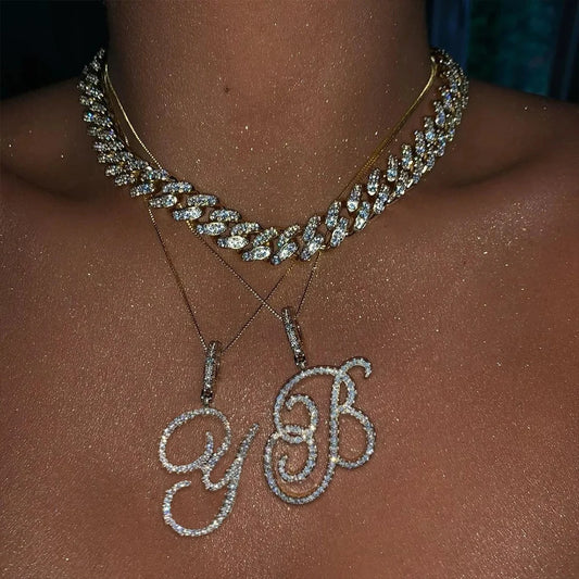 Lexy Initial Curve Necklace