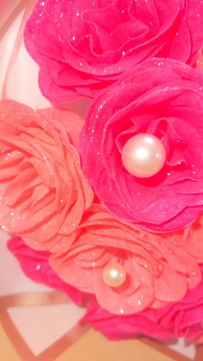 Glitter Roses - Hot & Light Pink